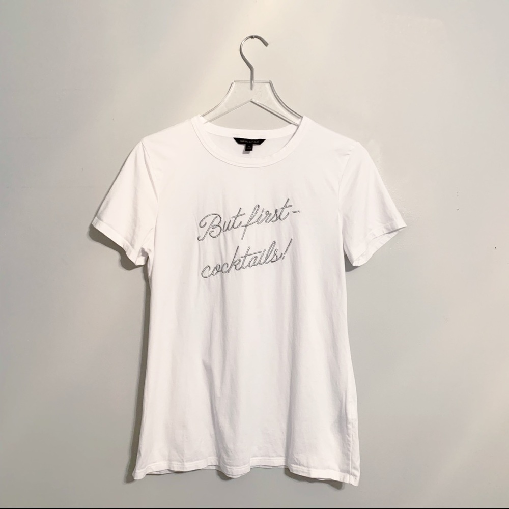 “Cocktails” Embroidered Tee
